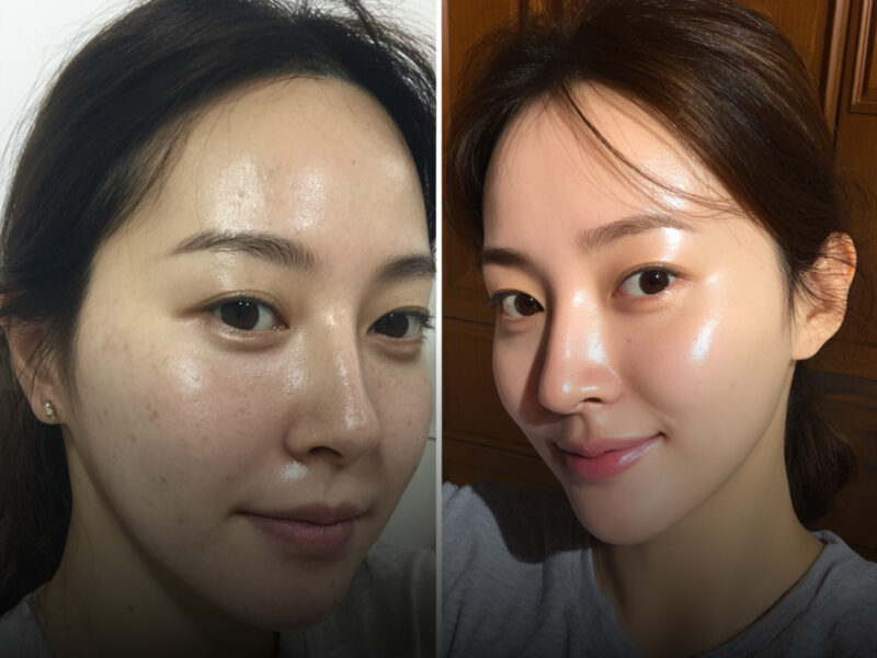 환절기 피부 트러블 여자의 비포&애프터 모습